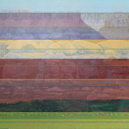 CHESLER PARK, Abstract Landscape, Acrylic on canvas, Canyonlands National Park, UT - Copyright 2020 Peter E Lynn