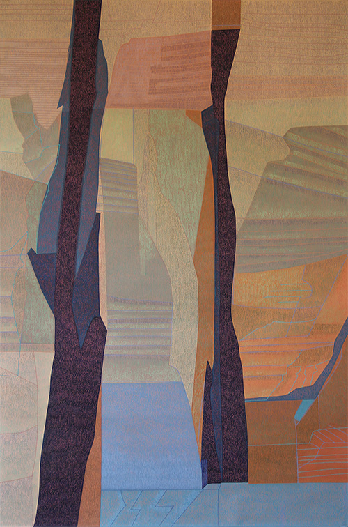 ENTRADA, 65" x 43",  Acrylic on canvas, ©1988 Peter E. lynn