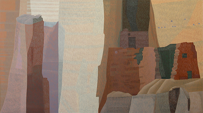 KAYENTA, 62" x 44",  Acrylic on canvas, ©1990 Peter Lynn