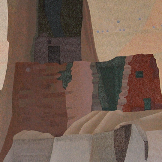 KAYENTA, Abstract Landscape, Acrylic on canvas, Arizona, Copyright 1990 Peter Lynn