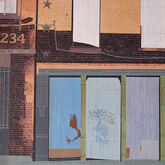 234 WATER, painting on paper, South Street Seaport, New York City - Copyright 1983 Peter E. Lynn